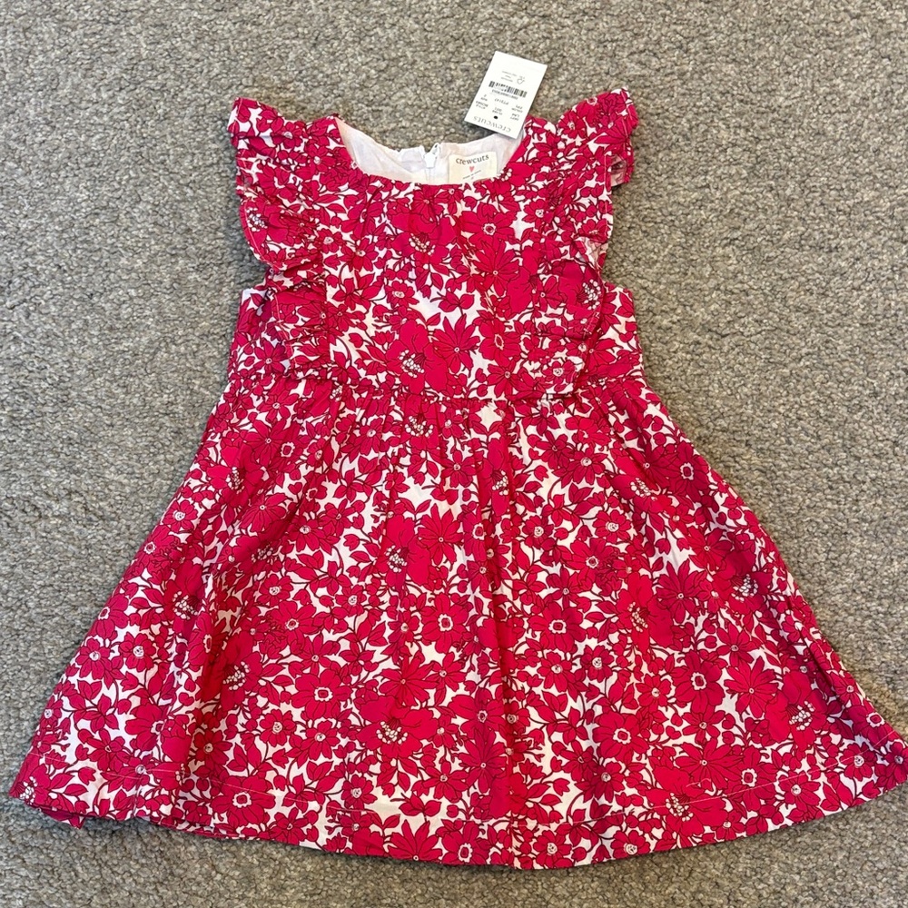 Crewcuts Pink and White Floral Kids Dress 2T NEW NWT